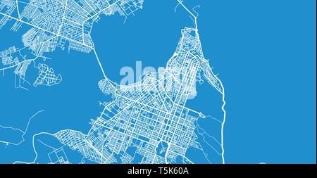 Vecteur urbain plan de la ville de Natal, Brésil Illustration de Vecteur