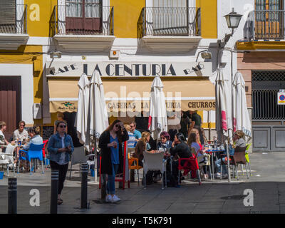 La Centura cafe bar in ,Plaza de la Encarnación, Séville, Espagne Banque D'Images