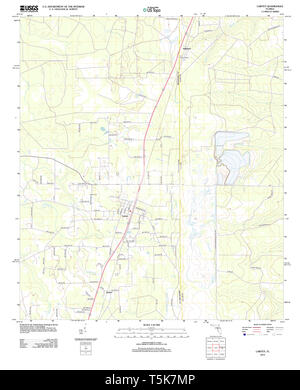 Carte TOPO USGS FL Floride Lawtey 20120821 Restauration TM Banque D'Images