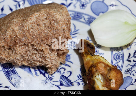 Maison du pain d'Pir-Spelta avec du poulet Banque D'Images