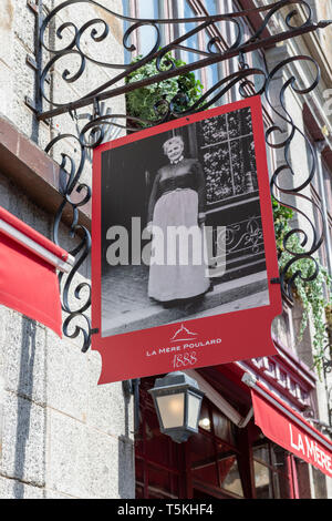 MONT SAINT-MICHEL - FRANCE - avril 17, 2019 : Restaurant Relais Saint-Michel au Mont Saint-Michel, France. Banque D'Images