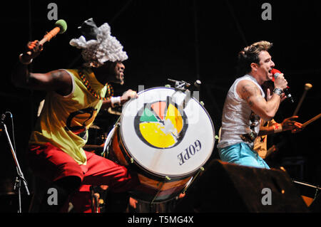 Bande Olodum, percussion brésilien Banque D'Images