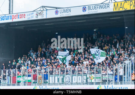 24 avril 2019 Zwolle, Pays-Bas Eredivisie néerlandaise de football PEC Zwolle Eredivisie 2018 v FC Groningen - 2019. publiek. Banque D'Images