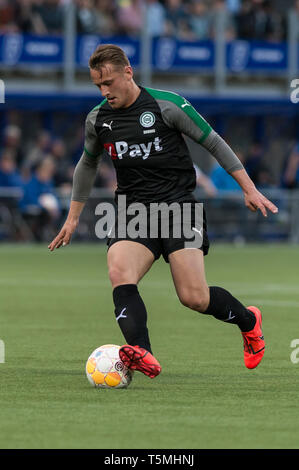 24 avril 2019 Zwolle, Pays-Bas Eredivisie néerlandaise de football PEC Zwolle v FC Groningen Eredivisie 2018 - 2019. Kaj Sierhuis du FC Groningen, Banque D'Images