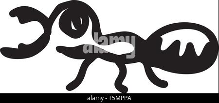 Logo Symbole vecteur icône Ant. L'icône d'insectes Illustration de Vecteur