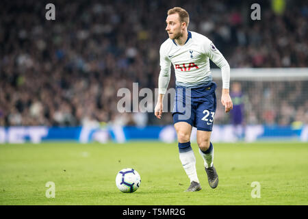 Londres, ANGLETERRE - 23 avril : Christian Eriksen de Tottenham Hotspur lors de la Premier League match entre Tottenham Hotspur et Brighton & Hove Albion à Tottenham Hotspur Stadium le 23 avril 2019 à Londres, Royaume-Uni. (Photo par Sebastian Frej/MO Media) Banque D'Images