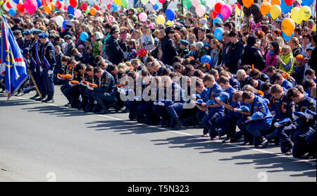 La Russie, Nakhodka, 05/09/2017. Minute de silence solennel à la parade annuelle sur le jour de la victoire le 9 mai. Maison de vacances en l'honneur de la victoire de l'URSS sur l'Allemagne nazie Banque D'Images