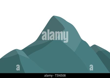 Silhouette de la montagne la plus élevée. Vector illustration . Modèle pour votre conception Illustration de Vecteur
