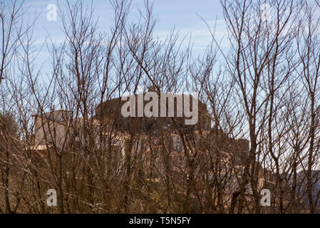 Le village de Ares del Maestre dans la province de Castellon, Espagne Banque D'Images