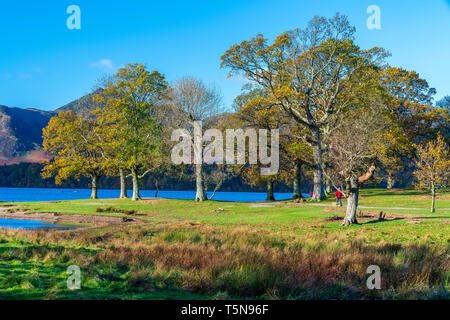 Darwent Eau, Keswick, Parc National de Lake District, Cumbria, Angleterre, Royaume-Uni, Europe. Banque D'Images