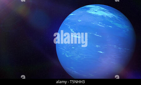 La planète Neptune, la plus grande planète connue du système solaire Banque D'Images