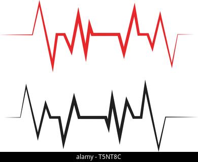 Ligne d'impulsions modèle vecteur illustration - Vector Illustration de Vecteur