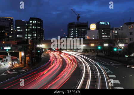 Les rues de Tokyo Nightview Banque D'Images