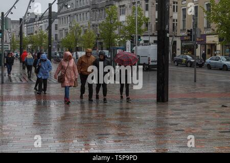 Cork, Irlande, le 26 avril, 2019. Les heures avant la tempête Hannah, la ville de Cork. Banque D'Images