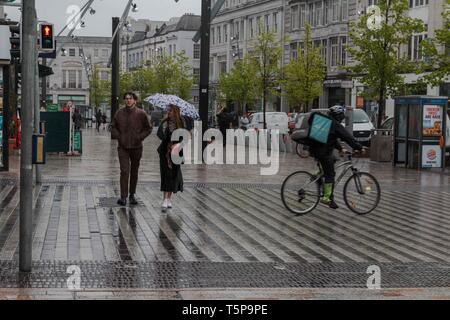 Cork, Irlande, le 26 avril, 2019. Les heures avant la tempête Hannah, la ville de Cork. Banque D'Images