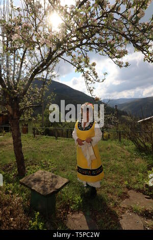 Bov, Bulgarie - 20 Avril 2019 : Kamberskata Gaida jour est un jour de fête traditionnelle bulgare. Les filles qui sont devenues des femmes, au cours de la dernière année sont appelés Kamberskata Gaida. Banque D'Images