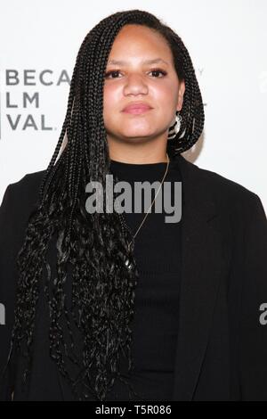 New York, NY, USA. Apr 26, 2019. Haley Anderson aux arrivées de pourparlers Tribeca - Queen Latifah avec Dee Rees - première représentation de la reine des courts-circuits, Spring Studios, New York, NY Le 26 avril 2019. Crédit : Jason Mendez/Everett Collection/Alamy Live News Banque D'Images