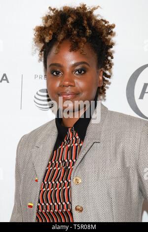 New York, NY, USA. Apr 26, 2019. Dee Rees à l'arrivées de pourparlers Tribeca - Queen Latifah avec Dee Rees - première représentation de la reine des courts-circuits, Spring Studios, New York, NY Le 26 avril 2019. Crédit : Jason Mendez/Everett Collection/Alamy Live News Banque D'Images