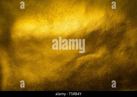 Brillant or feuille papier texture background Banque D'Images