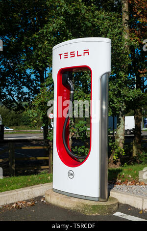 Station de charge de Tesla Banque D'Images