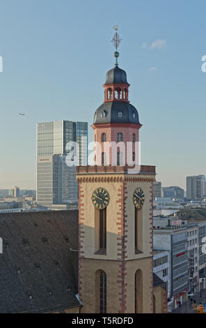 Francfort Saint Catherine Lutheran Church tower vue aérienne Banque D'Images
