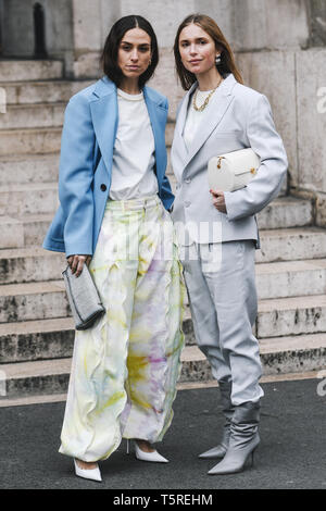 Paris, France - 04 mars 2019 - Street Style : Erika Boldrin, Pernille Teisbaek après un défilé de mode pendant la Fashion Week de Paris - PFWFW19 Banque D'Images