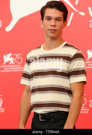 Venise, Italie - Aug 30, 2018 : Sandor Funtek assiste à la photocall de 'L'Enkas" au 75e Festival du Film de Venise (Photo : Mickael Chavet) Banque D'Images