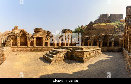 Le site du monastère bouddhiste à Takht Bhai j , KP, le Pakistan. Banque D'Images