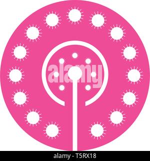 Pissenlit fleur modèle vectoriel logo Illustration de Vecteur