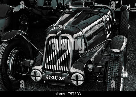 Un 1930 Talbot Lago T23 voiture de piste sur l'affichage à Goodwood Revival 2017 Banque D'Images