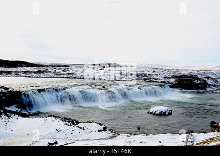 Faxifoss (Cascade), cercle d'or, de l'Islande Banque D'Images