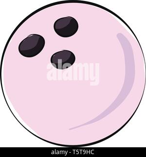 La lumière violette bowling ball vector illustration sur fond blanc. Illustration de Vecteur