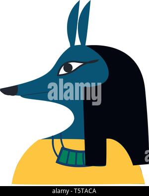 Vector illustration couleur ou d'Anubis Illustration de Vecteur