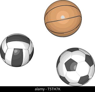 Des balles pour divers sports vector illustration sur fond blanc Illustration de Vecteur