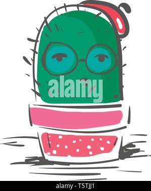 Célébration de Noël en Cactus ou vecteur illustration couleur Illustration de Vecteur