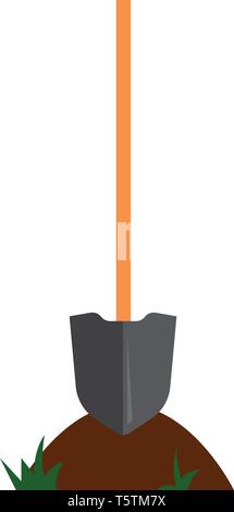 Simple caricature d'une pelle vector illustration sur fond blanc Illustration de Vecteur