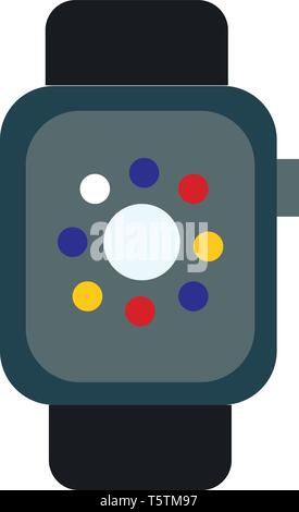 Illustration vectorielle simple sur fond blanc d'un réveil intelligent Illustration de Vecteur