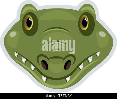 Une tête de serpent montrant sa langue, en rose, Scénario, dessin en couleur ou d'illustration. Illustration de Vecteur