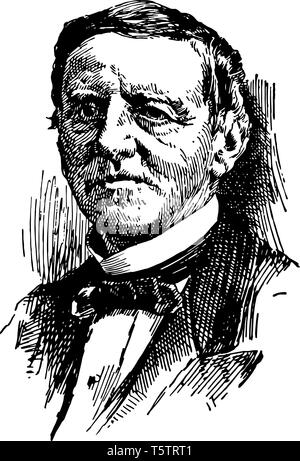 Samuel Jones Tilden 1814 à 1886 il a été le 25e gouverneur de New York et le candidat démocrate à la présidence dans les élections contestées de 1876 vint Illustration de Vecteur