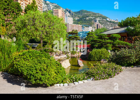 Jardin Japonais ou Jardin Japonais est un parc public municipal à Monte Carlo à Monaco Banque D'Images