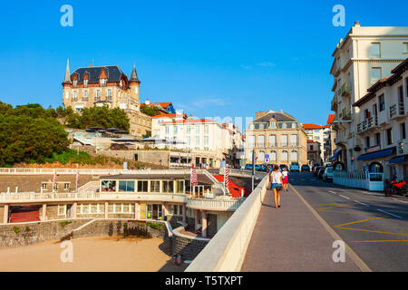 Bâtiments au centre-ville de Biarritz en France Banque D'Images