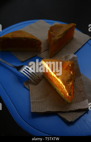 Photo de tranches de gâteau d'ananas Banque D'Images