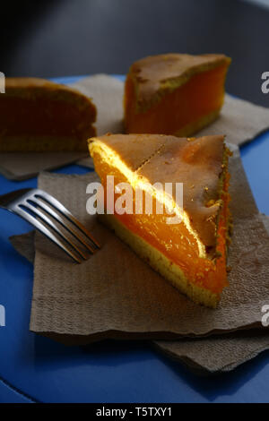 Photo de tranches de gâteau d'ananas Banque D'Images