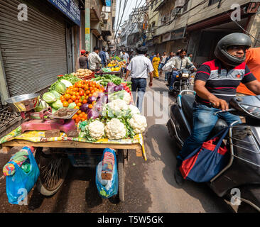 Les rues dans le vieux quartier de Delhi en Inde du Nord Banque D'Images