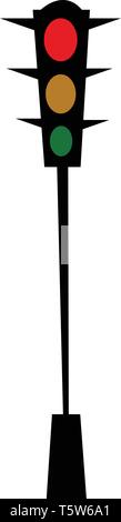 Un feu de circulation ou vecteur illustration couleur post Illustration de Vecteur