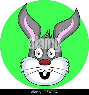 Cartoon vector illustartion lapin gris sur fond blanc Illustration de Vecteur
