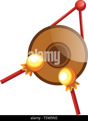 Prêt d'instruments pour la célébration du Nouvel An chinois Illustration de Vecteur