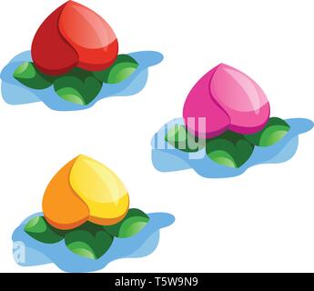 De belles fleurs pour le Nouvel An chinois vecteur illustration sur fond blanc Illustration de Vecteur