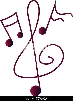 Vector illustration d'une simple note de musique sur un fond blanc Illustration de Vecteur