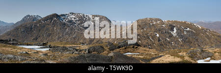 Sgurr nan Coireachan et un groupe de Sgurr na cos-Breachd laoidh Dessary, Glen, Ecosse Banque D'Images